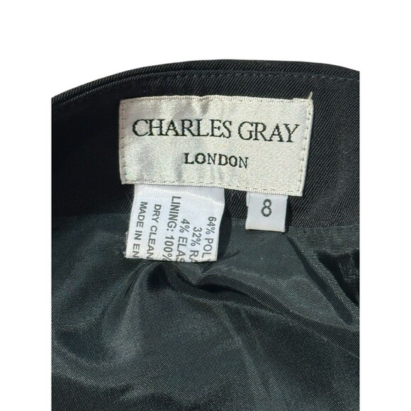 Charles Gray London size 8 black Skirt classic dressy straight with flare pleats - Picture 14 of 14